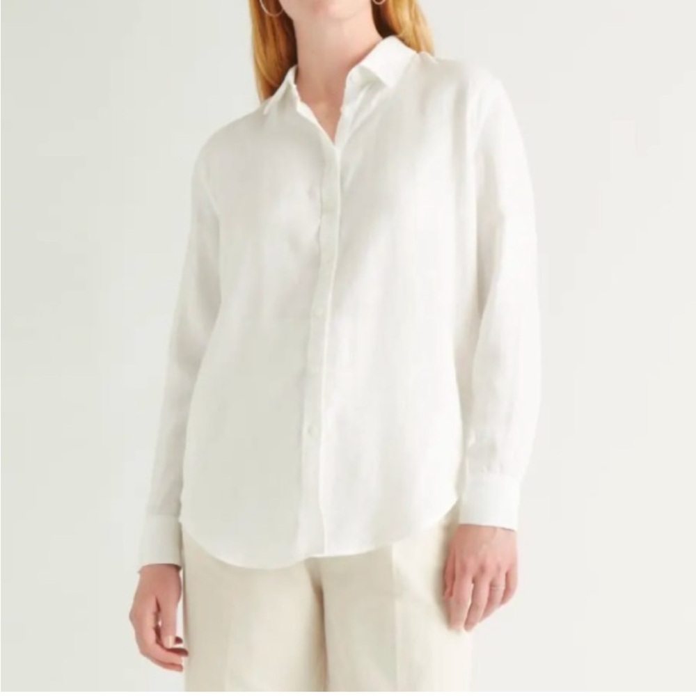 NWT Quince Women’s European Linen Long Sleeve Shirt